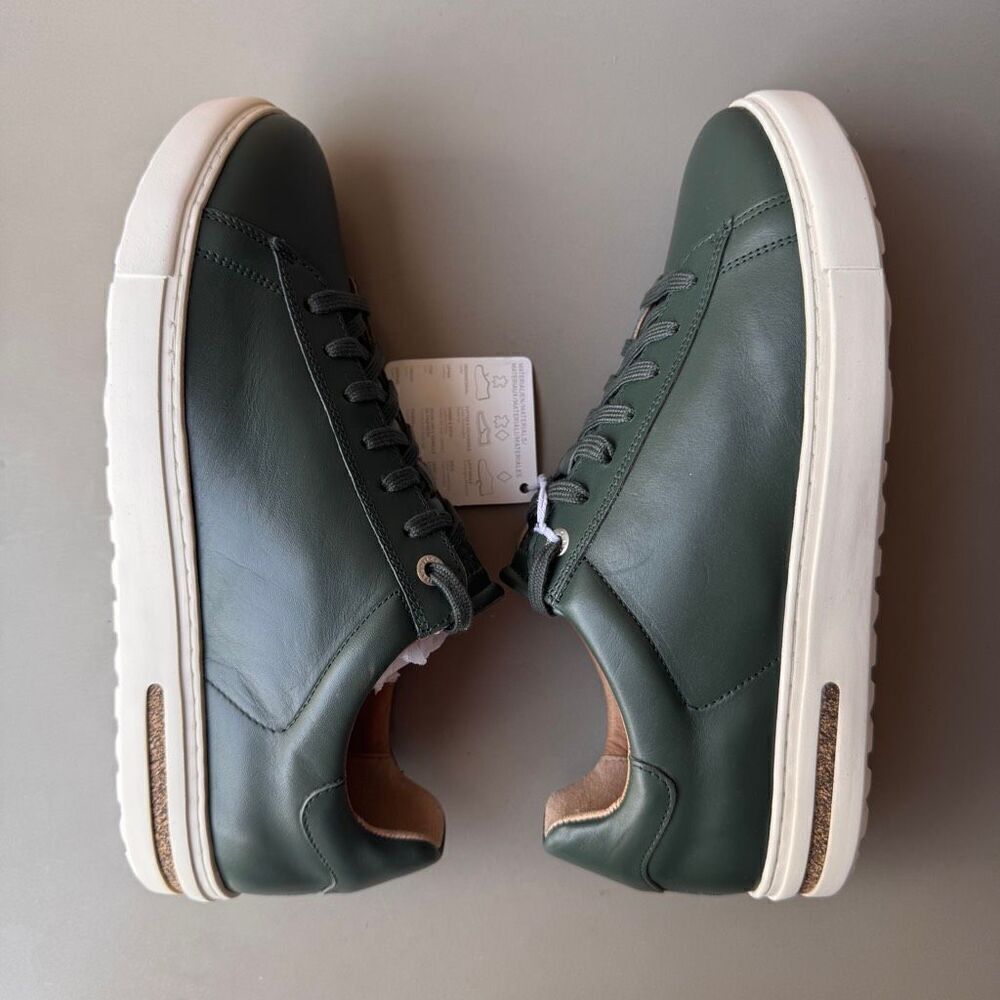 NEW Birkenstock Bend Low Thyme Green Leather Sneakers Womens 41EU or 10US Narrow - Picture 7 of 12
